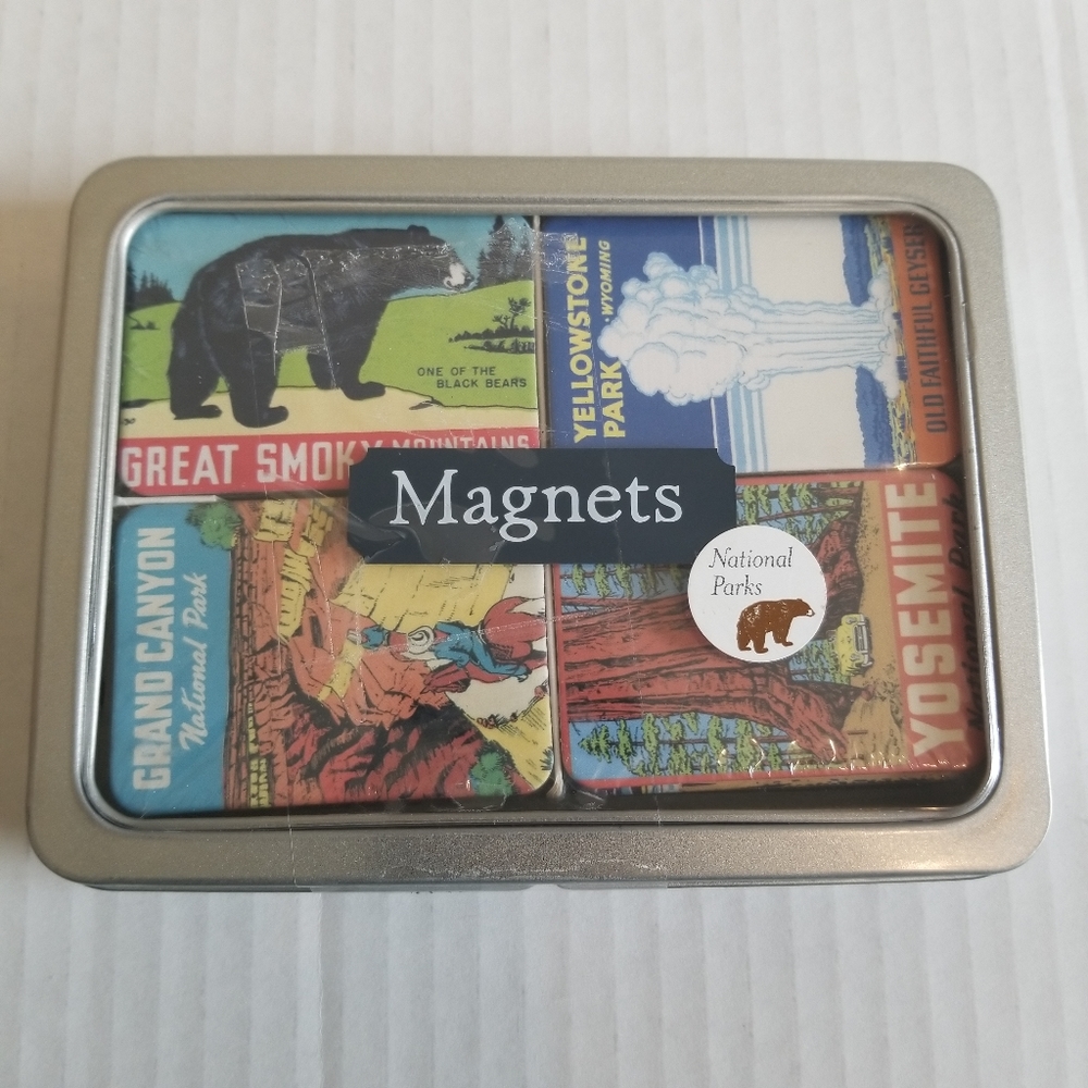 U.S. National Parks Magnet Set by Cavallini Magnets, 24- Piece Set NIB.Magnets